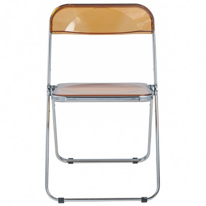 Lawrence Acrylic Folding Chair With Metal Frame Set of 2 - Elax Furniture