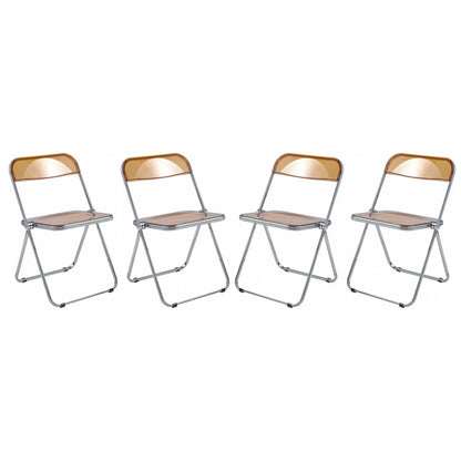 Lawrence Acrylic Folding Chair With Metal Frame Set of 4 - Elax Furniture