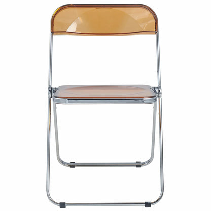 Lawrence Acrylic Folding Chair With Metal Frame Set of 4 - Elax Furniture