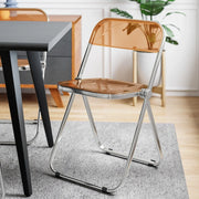 Lawrence Acrylic Folding Chair With Metal Frame - Elax Furniture