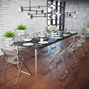Lawrence Acrylic Folding Chair With Metal Frame - Elax Furniture