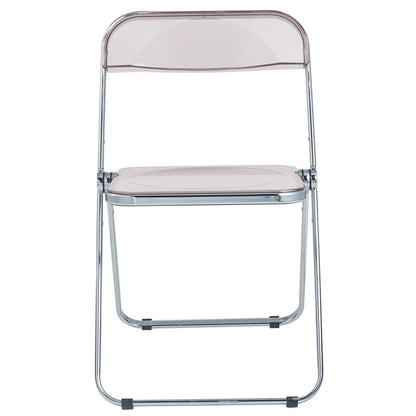 Lawrence Acrylic Folding Chair With Metal Frame Set of 2 - Elax Furniture