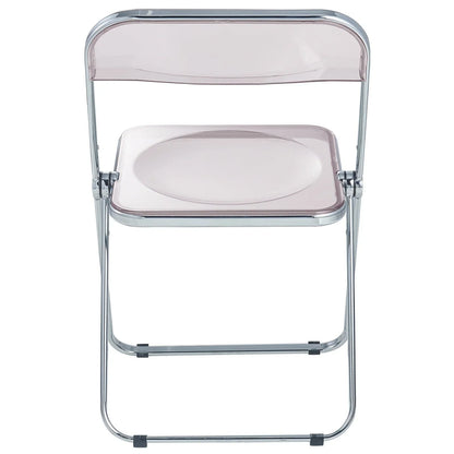 Lawrence Acrylic Folding Chair With Metal Frame Set of 2 - Elax Furniture