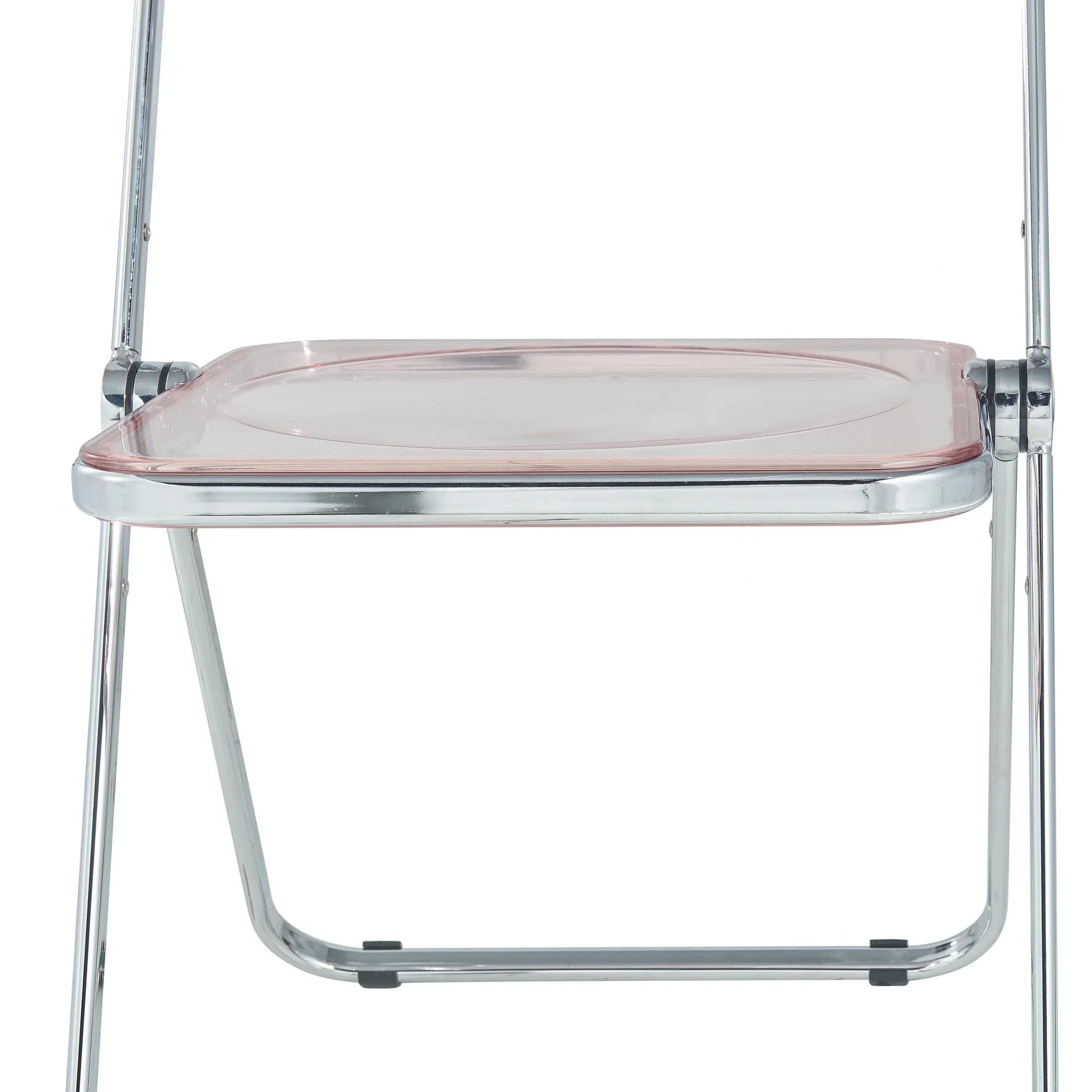Lawrence Acrylic Folding Chair With Metal Frame Set of 4 - Elax Furniture
