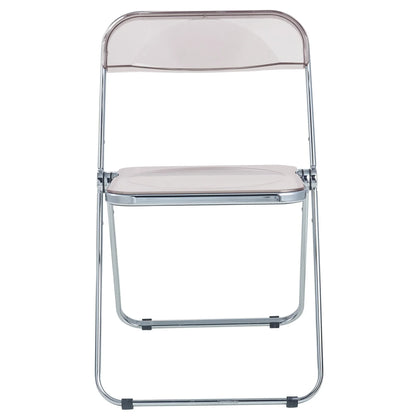 Lawrence Acrylic Folding Chair With Metal Frame Set of 4 - Elax Furniture