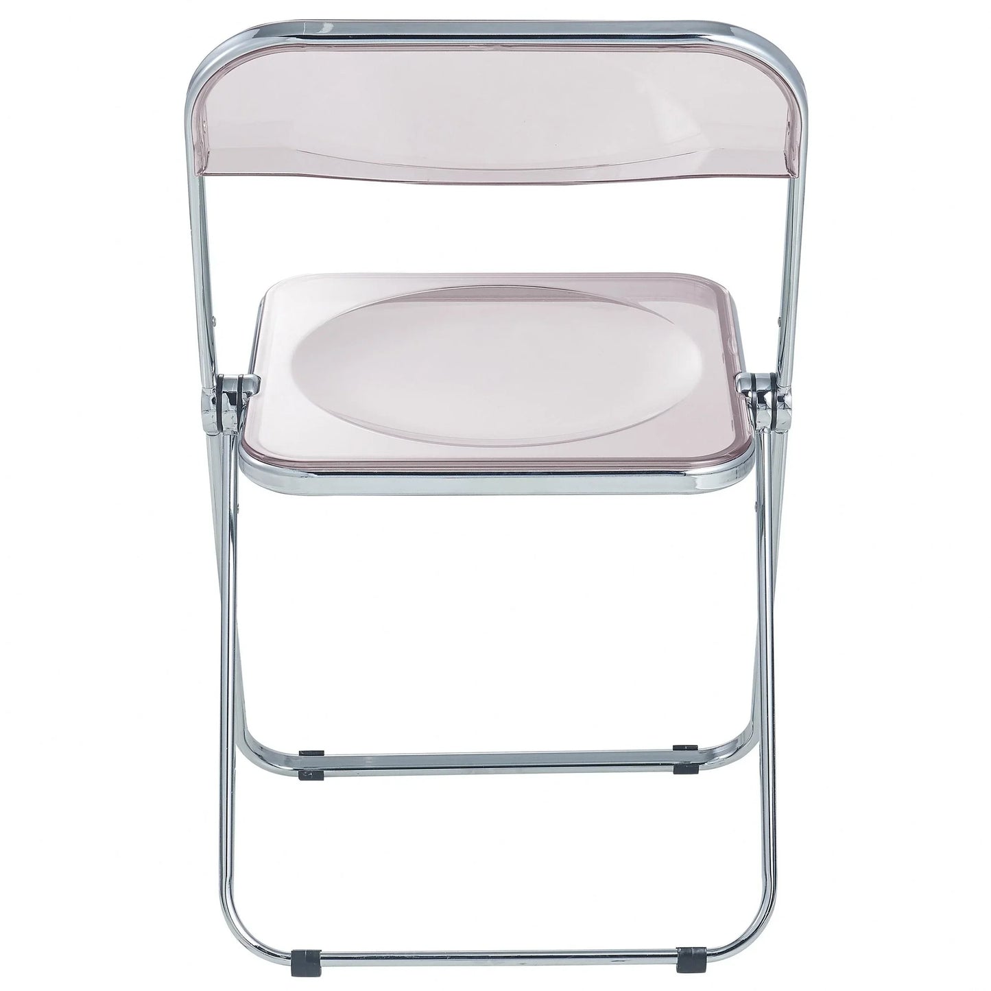 Lawrence Acrylic Folding Chair With Metal Frame Set of 4 - Elax Furniture