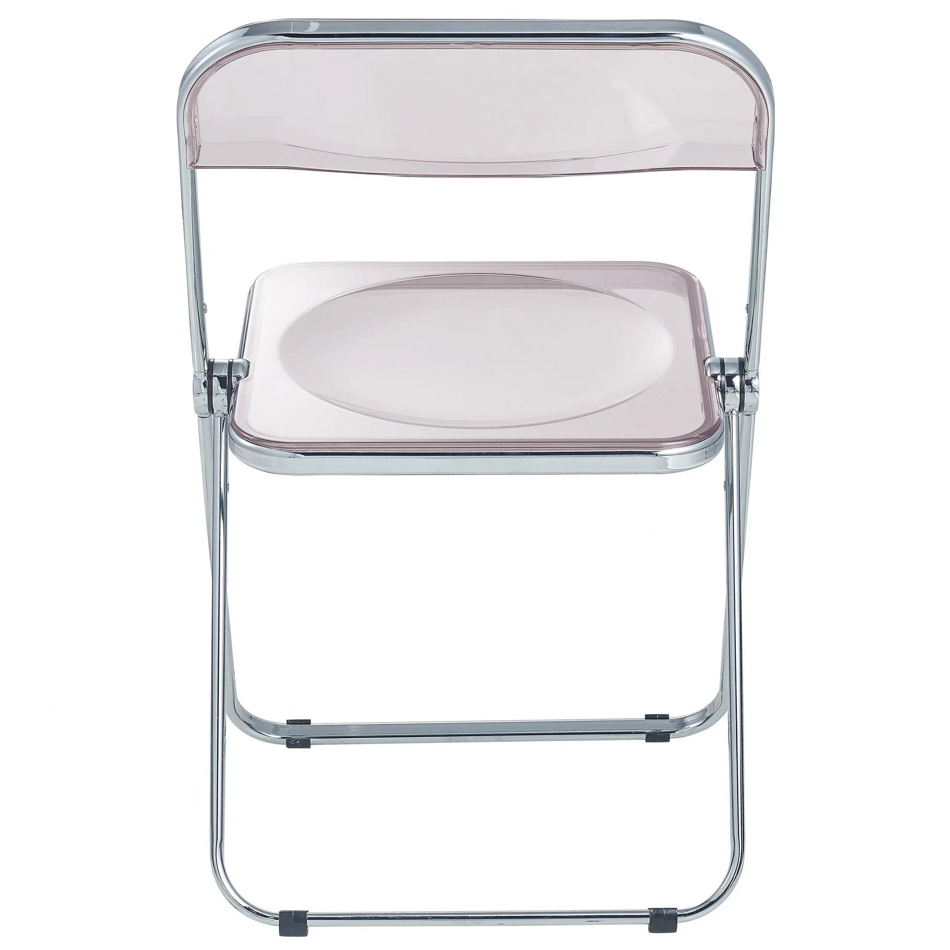 Lawrence Acrylic Folding Chair With Metal Frame Set of 4 - Elax Furniture