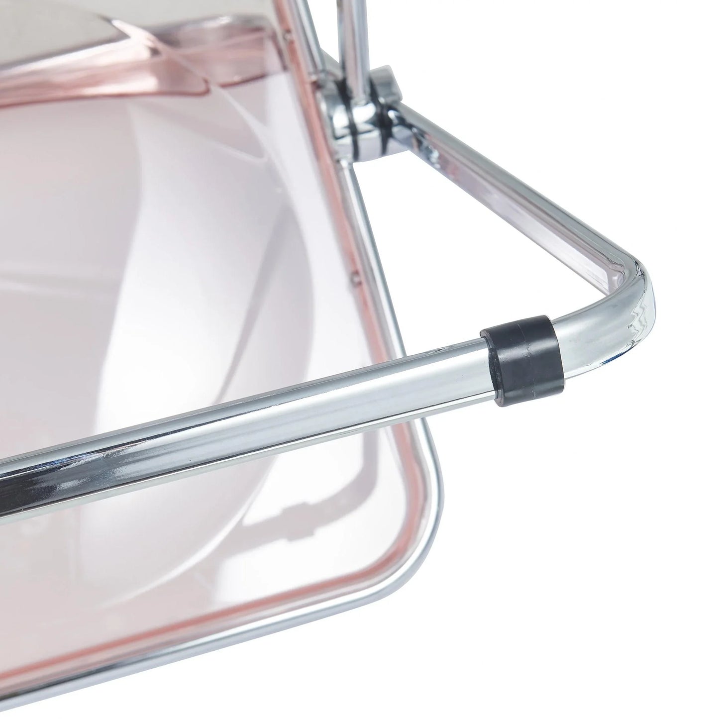 Lawrence Acrylic Folding Chair With Metal Frame Set of 4 - Elax Furniture