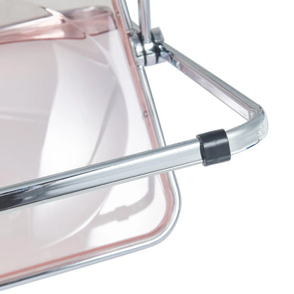 Lawrence Acrylic Folding Chair With Metal Frame Set of 4 - Elax Furniture