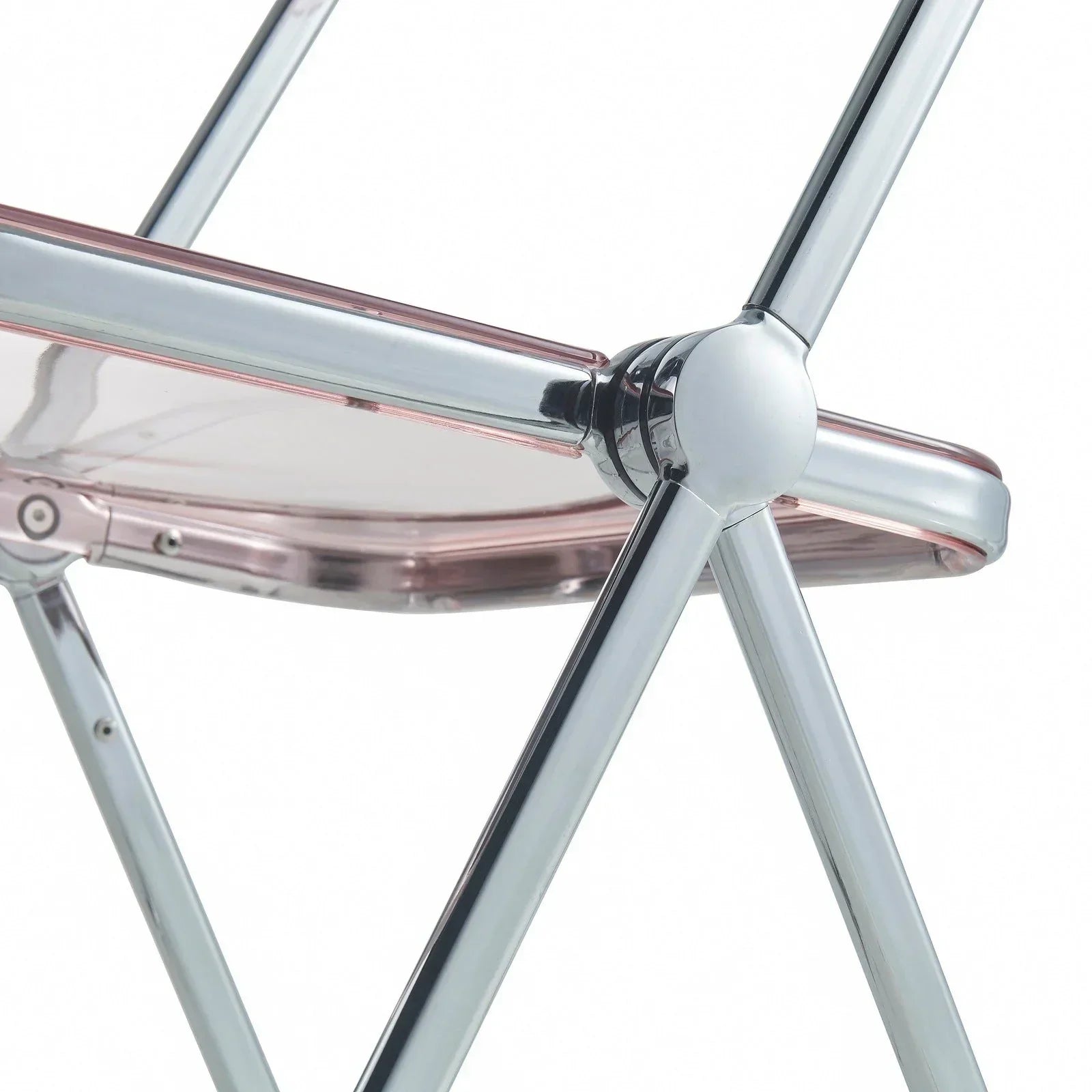 Lawrence Acrylic Folding Chair With Metal Frame - Elax Furniture