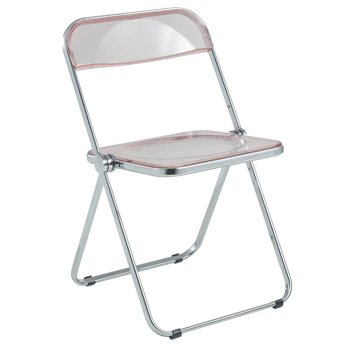 Lawrence Acrylic Folding Chair With Metal Frame Set of 4 - Elax Furniture