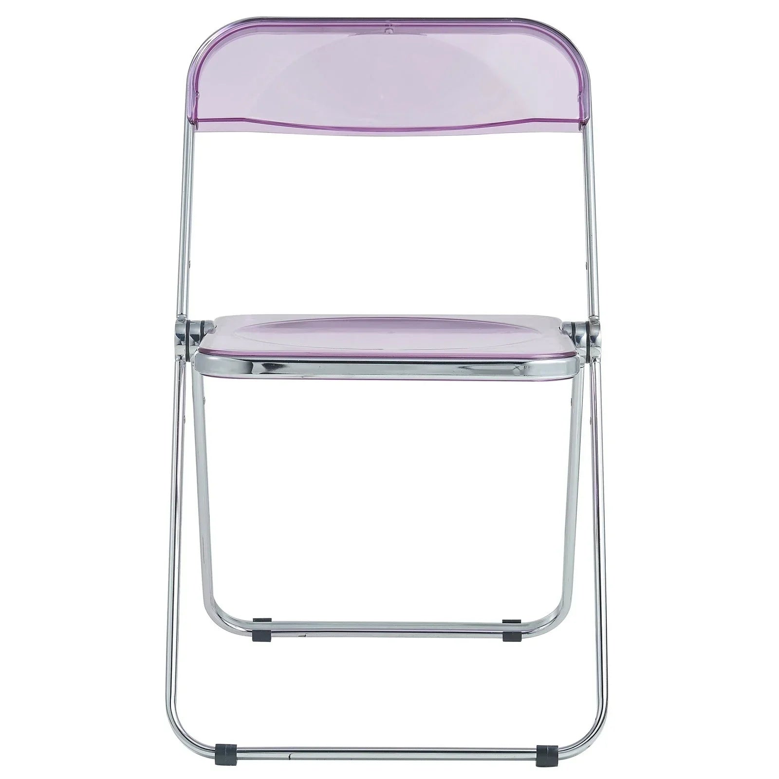 Lawrence Acrylic Folding Chair With Metal Frame Set of 2 - Elax Furniture