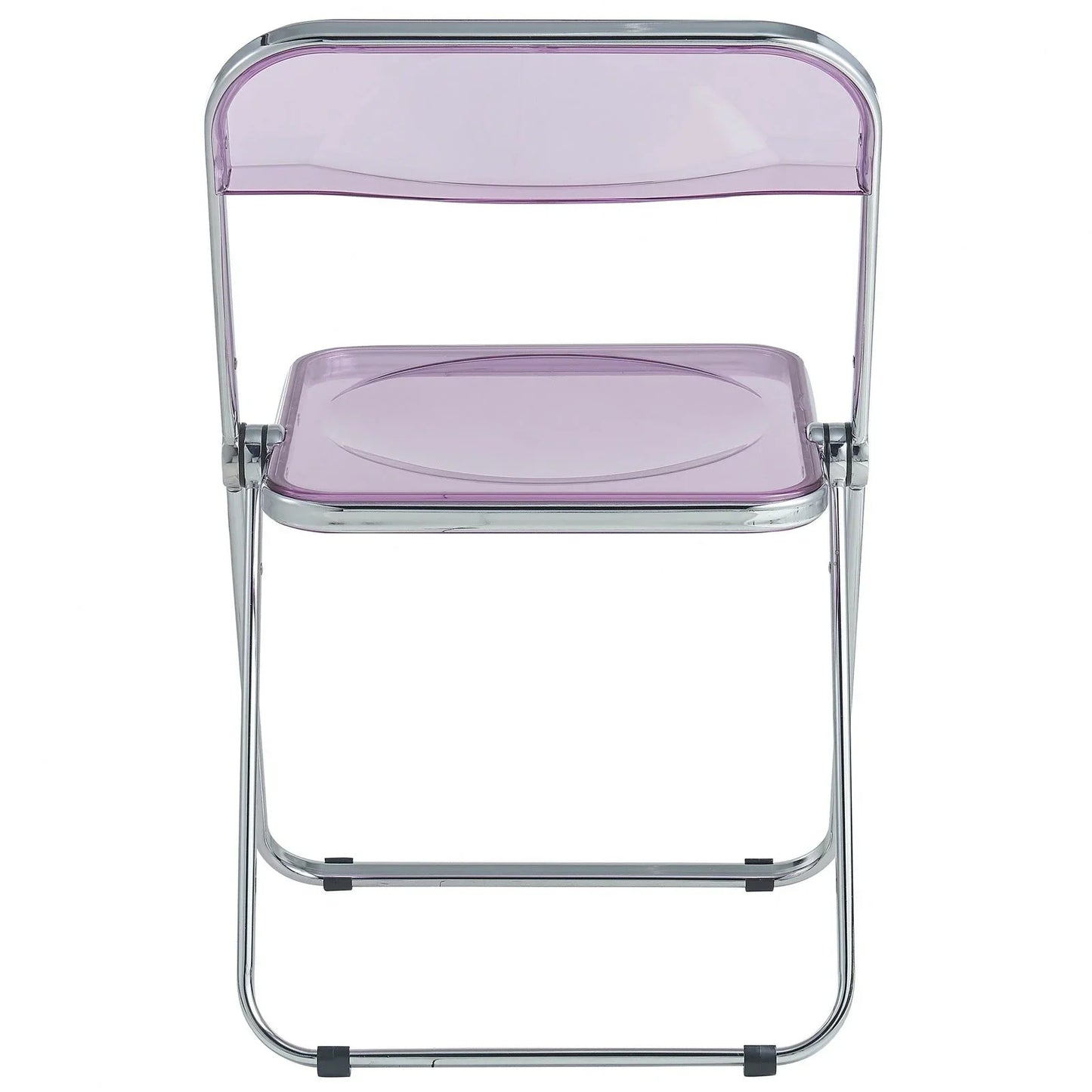 Lawrence Acrylic Folding Chair With Metal Frame Set of 2 - Elax Furniture