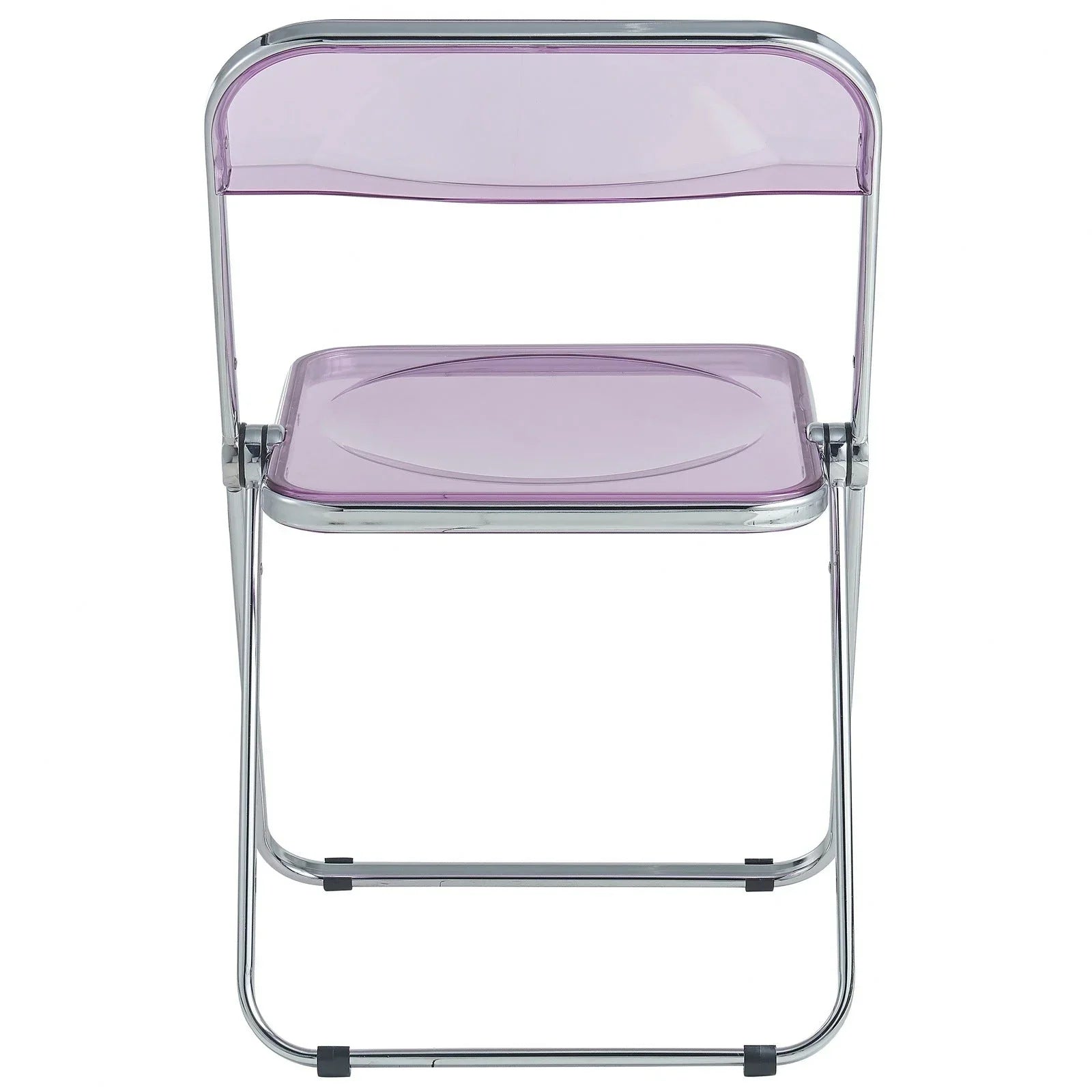Lawrence Acrylic Folding Chair With Metal Frame Set of 2 - Elax Furniture