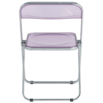Lawrence Acrylic Folding Chair With Metal Frame Set of 2 - Elax Furniture