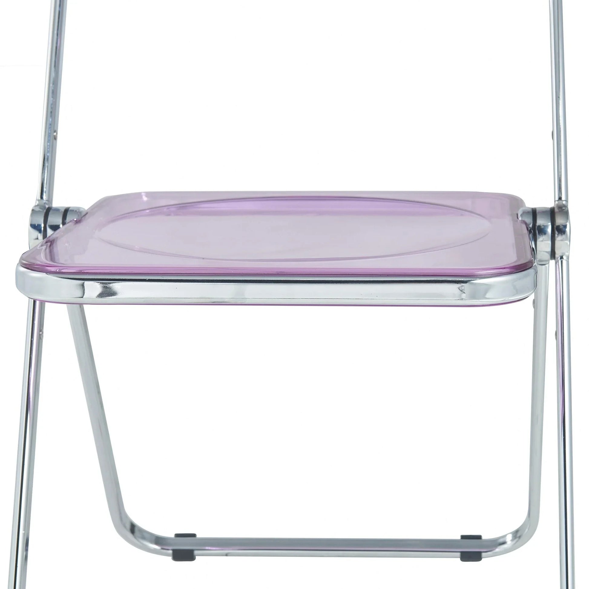 Lawrence Acrylic Folding Chair With Metal Frame Set of 4 - Elax Furniture