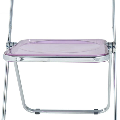 Lawrence Acrylic Folding Chair With Metal Frame Set of 4 - Elax Furniture