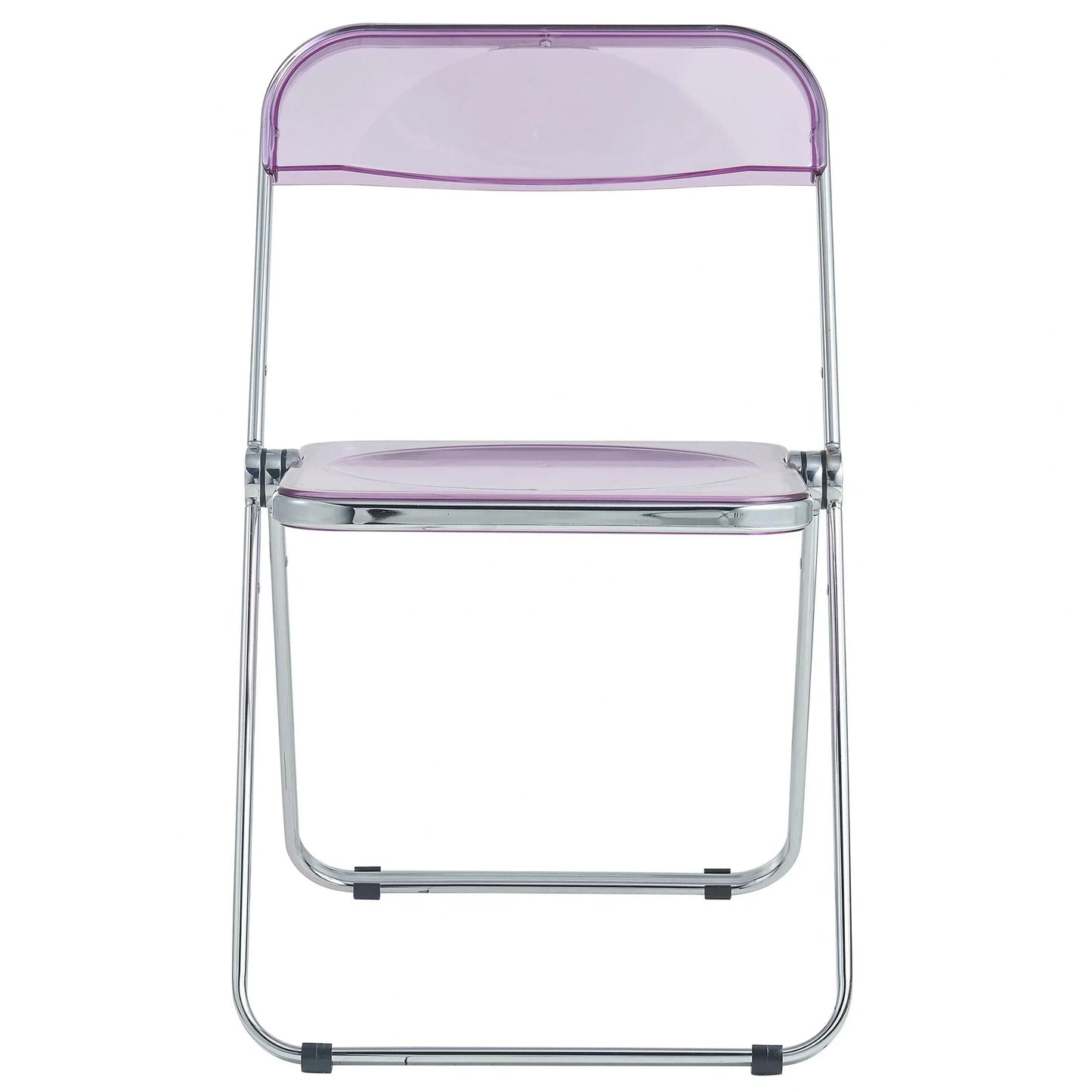 Lawrence Acrylic Folding Chair With Metal Frame Set of 4 - Elax Furniture
