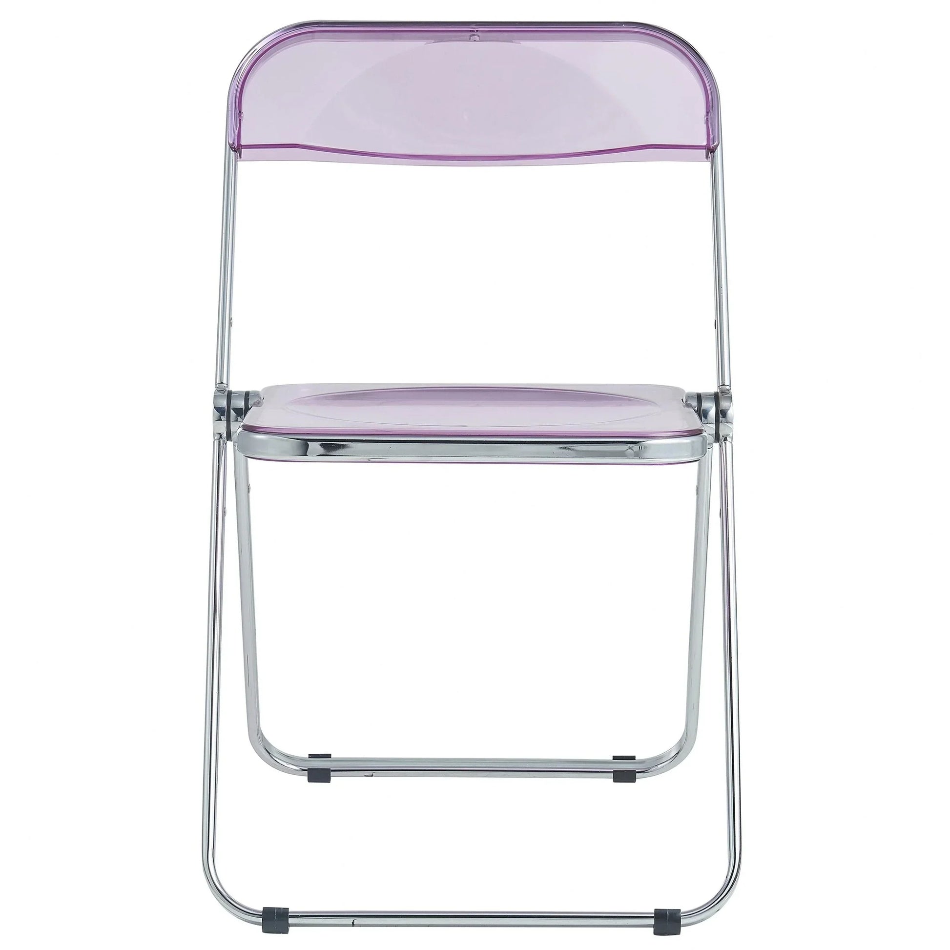 Lawrence Acrylic Folding Chair With Metal Frame Set of 4 - Elax Furniture