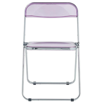 Lawrence Acrylic Folding Chair With Metal Frame Set of 4 - Elax Furniture