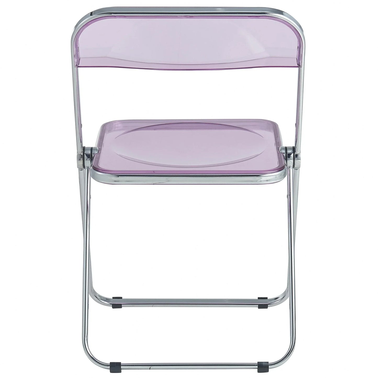 Lawrence Acrylic Folding Chair With Metal Frame Set of 4 - Elax Furniture