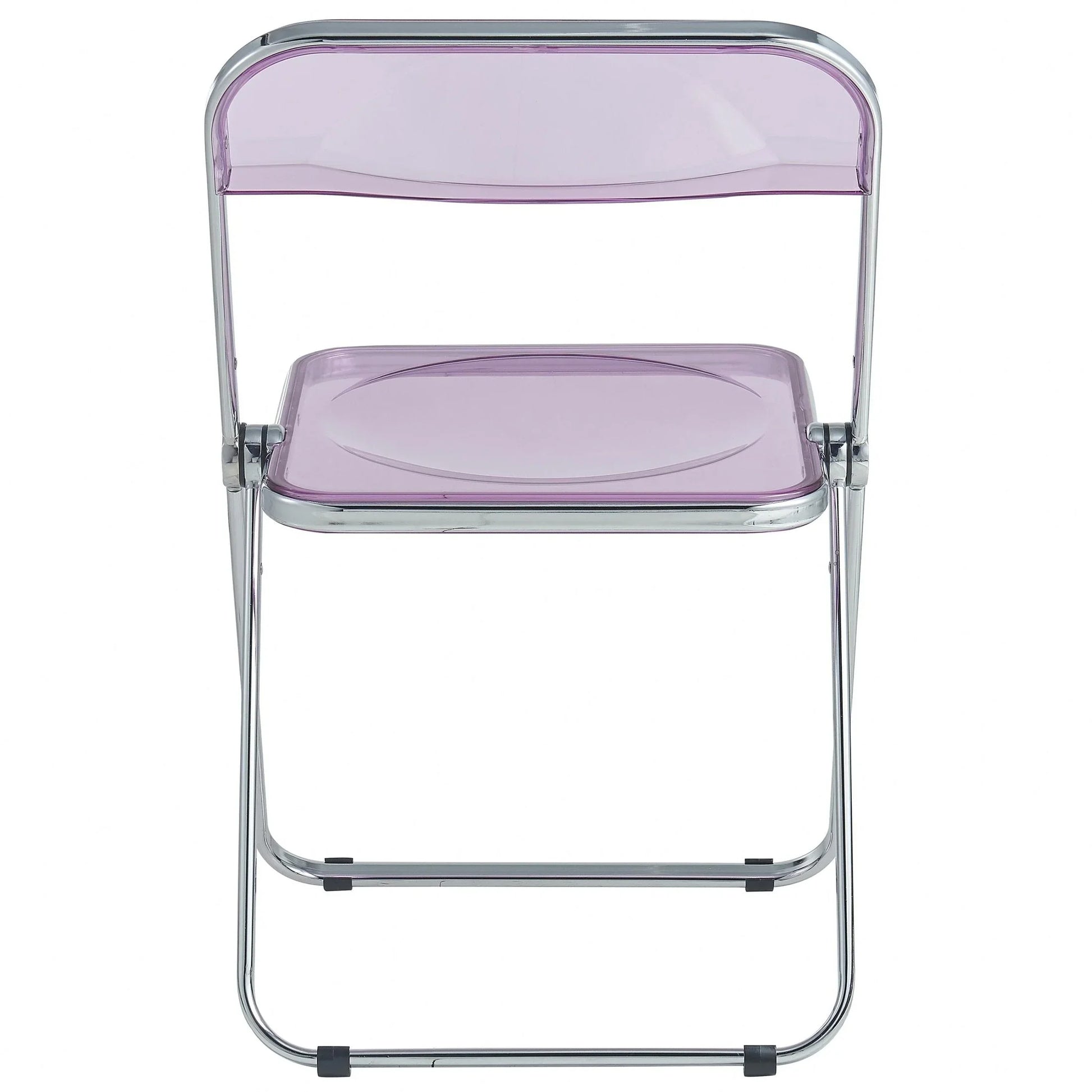 Lawrence Acrylic Folding Chair With Metal Frame Set of 4 - Elax Furniture