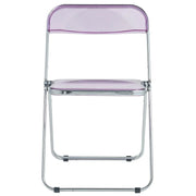 Lawrence Acrylic Folding Chair With Metal Frame - Elax Furniture