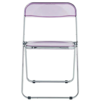 Lawrence Acrylic Folding Chair With Metal Frame - Elax Furniture