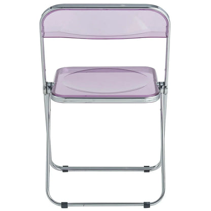 Lawrence Acrylic Folding Chair With Metal Frame - Elax Furniture