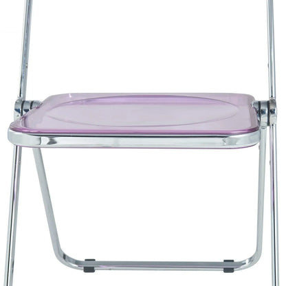 Lawrence Acrylic Folding Chair With Metal Frame - Elax Furniture
