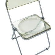 Lawrence 7-Piece Dining Set: Folding Acrylic Chairs & Rectangular Wood Table - Elax Furniture
