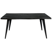 Lawrence 7-Piece Dining Set: Folding Acrylic Chairs & Rectangular Wood Table - Elax Furniture