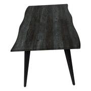 Lawrence 7-Piece Dining Set: Folding Acrylic Chairs & Rectangular Wood Table - Elax Furniture