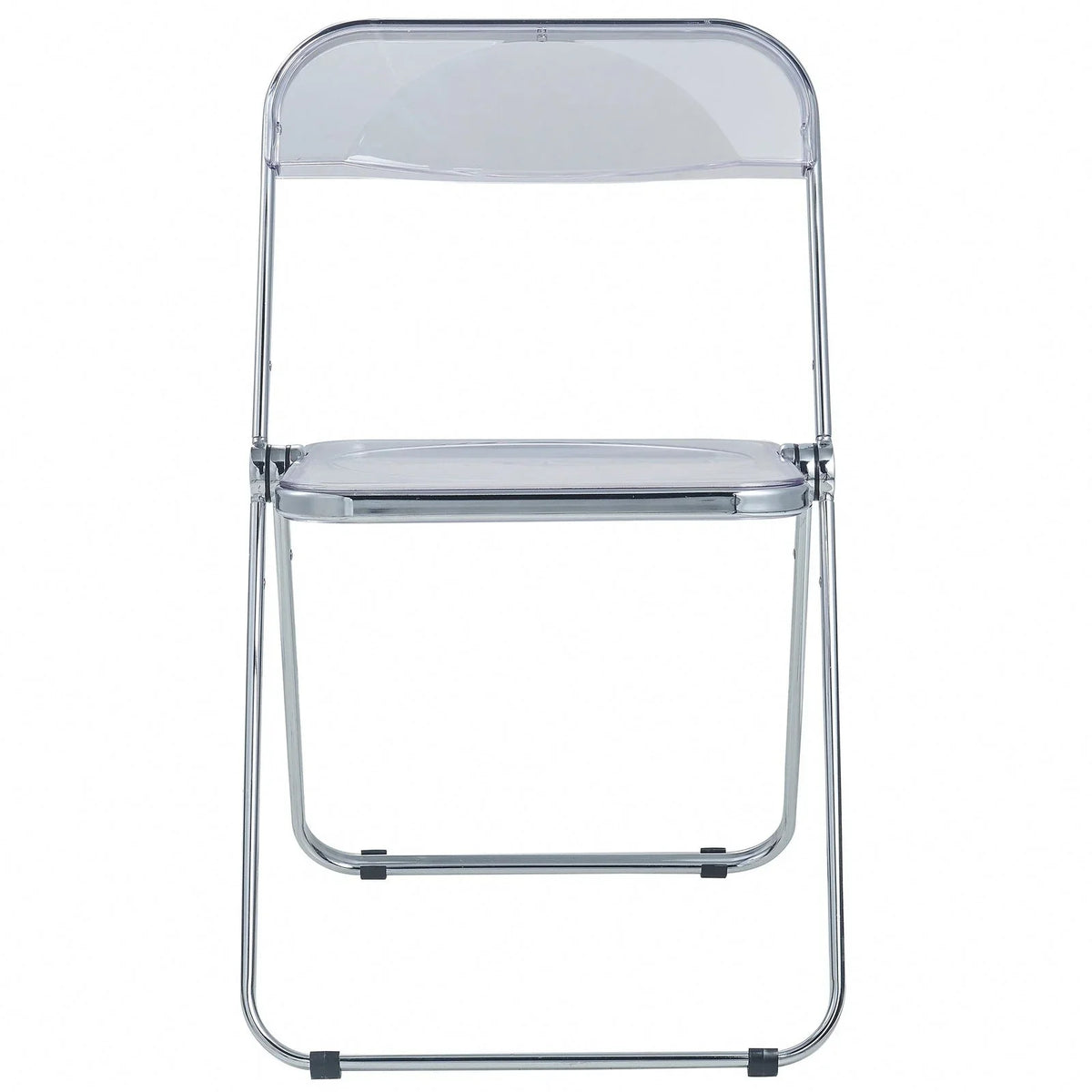 Lawrence 7-Piece Dining Set: Folding Acrylic Chairs & Rectangular Wood Table - Elax Furniture