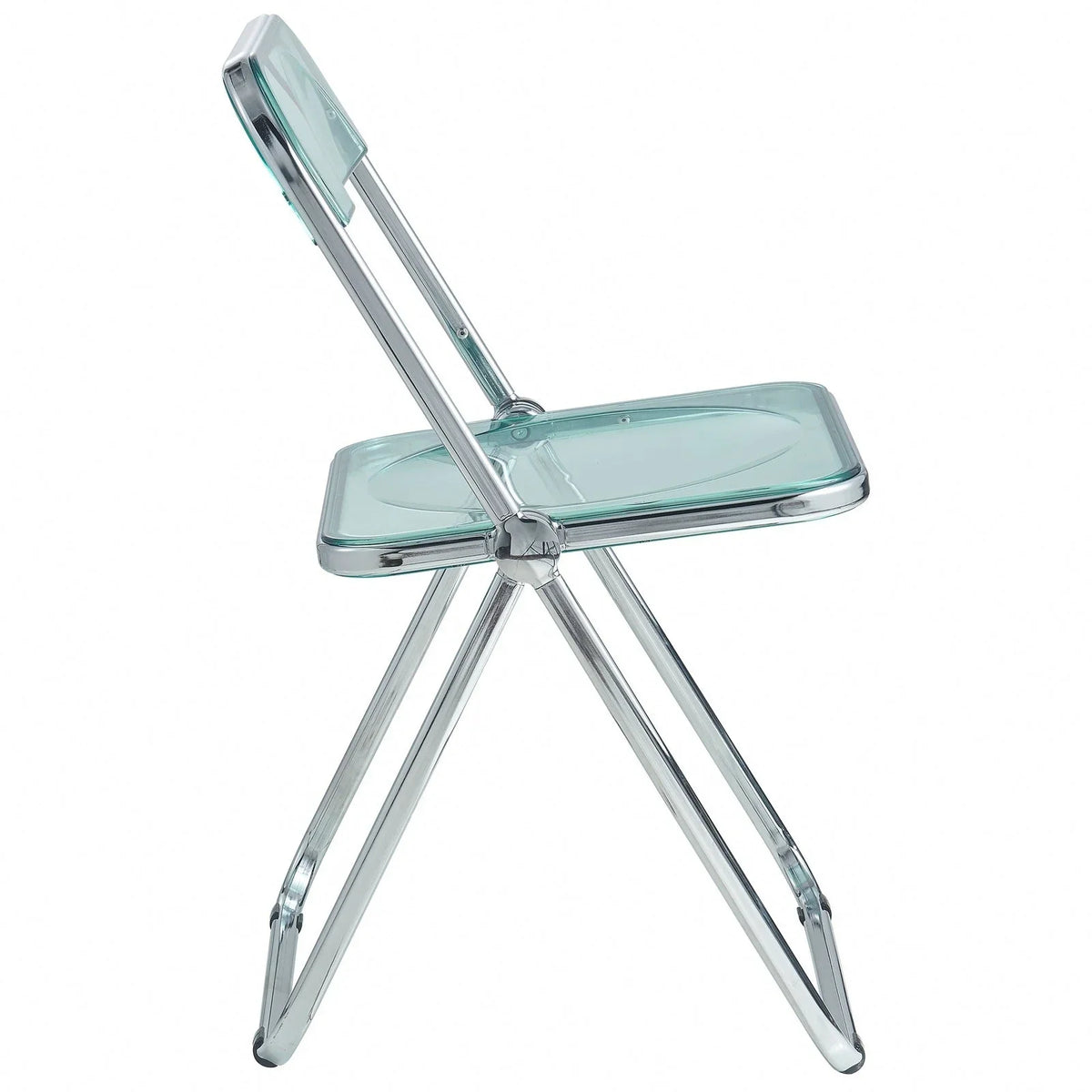 Lawrence 7-Piece Dining Set: Folding Acrylic Chairs & Rectangular Wood Table - Elax Furniture