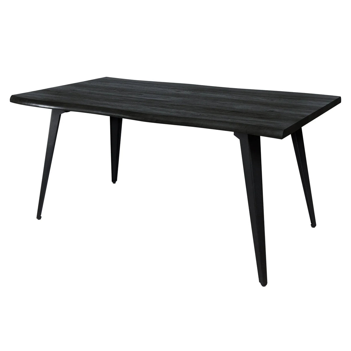 Lawrence 7-Piece Dining Set: Folding Acrylic Chairs & Rectangular Wood Table - Elax Furniture