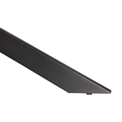 Lawrence 7-Piece Dining Set: Folding Acrylic Chairs & Rectangular Wood Table with Geometric Base - Elax Furniture