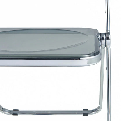 Lawrence Acrylic Folding Chair With Metal Frame Set of 2 - Elax Furniture