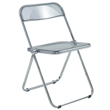 Lawrence Acrylic Folding Chair With Metal Frame Set of 2 - Elax Furniture