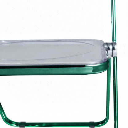 Lawrence Acrylic Folding Chair With Metal Frame - Elax Furniture