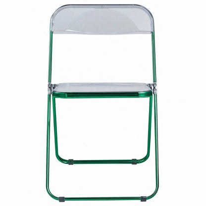 Lawrence Acrylic Folding Chair With Metal Frame - Elax Furniture