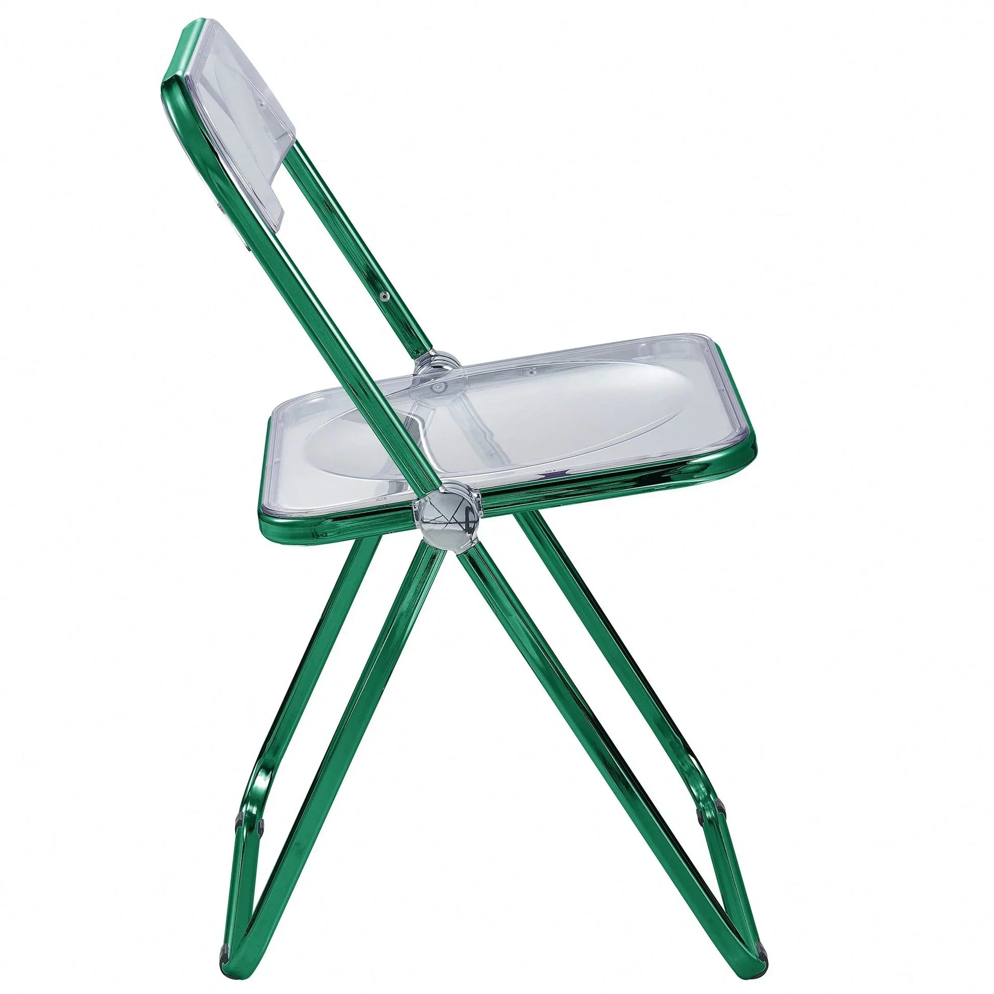 Lawrence Acrylic Folding Chair With Metal Frame - Elax Furniture