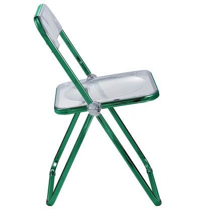 Lawrence Acrylic Folding Chair With Metal Frame - Elax Furniture