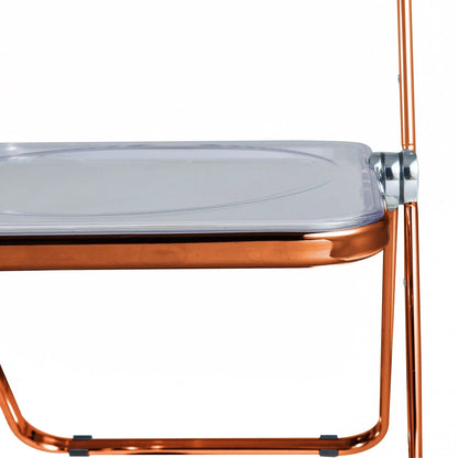 Lawrence Acrylic Folding Chair With Metal Frame - Elax Furniture