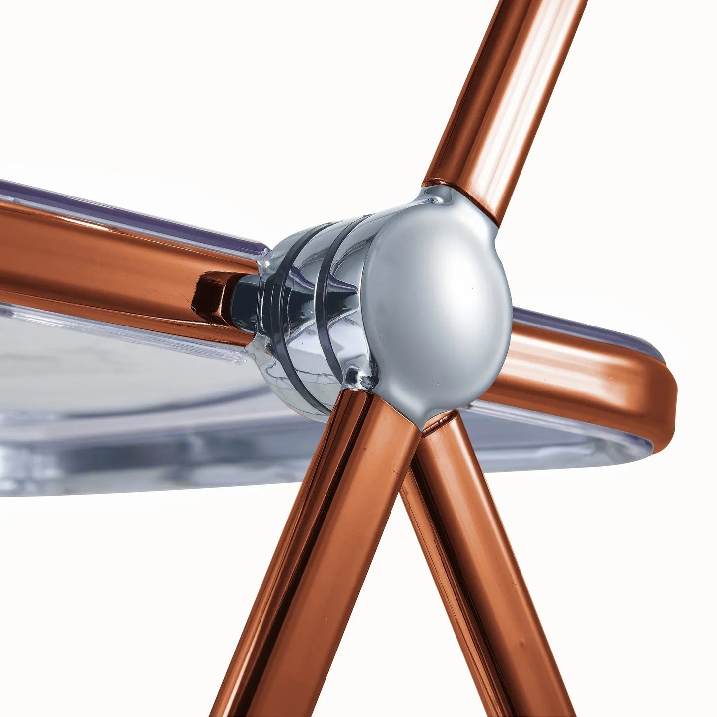 Lawrence Acrylic Folding Chair With Metal Frame - Elax Furniture