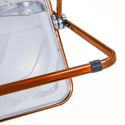Lawrence Acrylic Folding Chair With Metal Frame - Elax Furniture