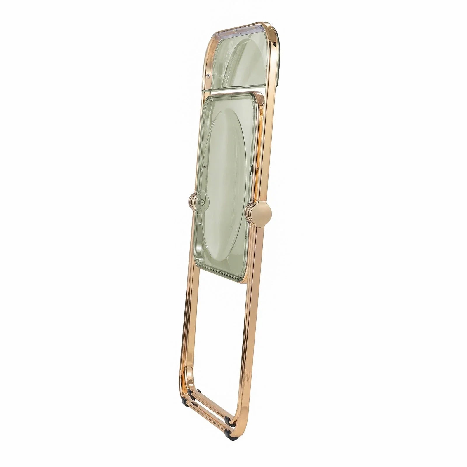Lawrence Acrylic Folding Chair With Gold Metal Frame Set of 2 - Elax Furniture