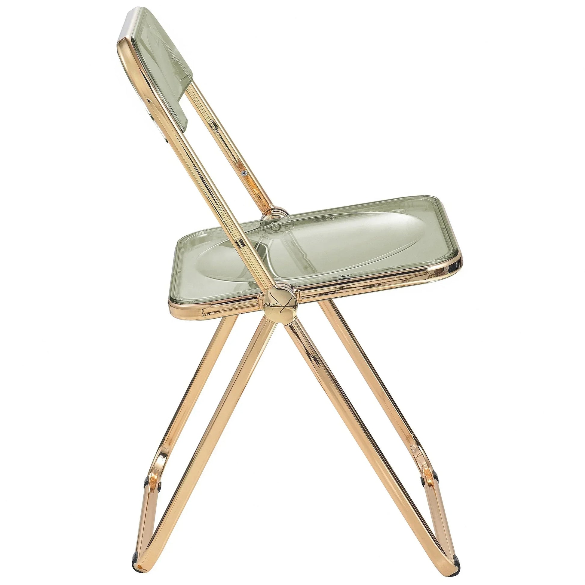 Lawrence Acrylic Folding Chair With Metal Frame - Elax Furniture