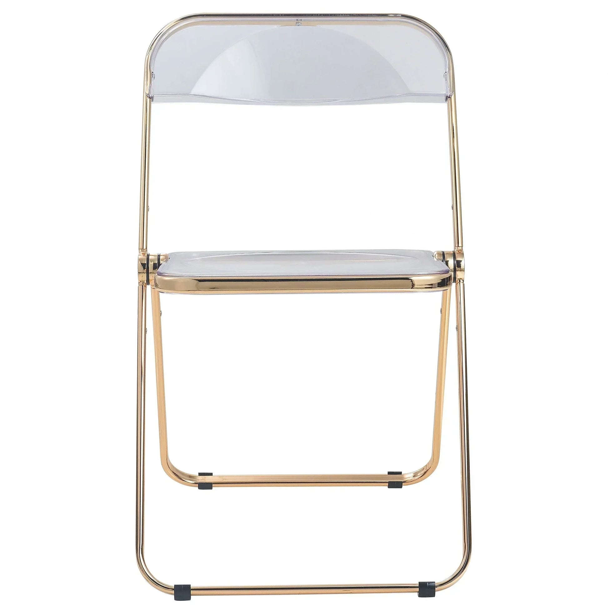 Lawrence Acrylic Folding Chair With Metal Frame - Elax Furniture