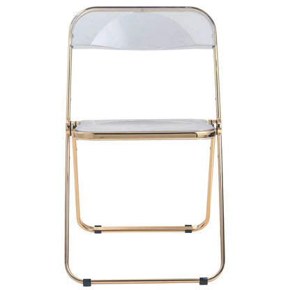 Lawrence Acrylic Folding Chair With Metal Frame - Elax Furniture